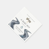Race Car Baby Boy A Baby Is Almost Here Party Napk スタンダードカクテルナプキン (角)