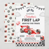 Race Car Birthday Invitation 招待状 (正面/裏面)