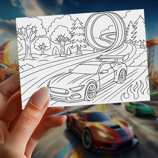 Race Car Birthday Party Fun 招待状