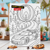 Race Car Birthday Party Fun 招待状