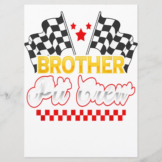 Race Car Birthday Party Racing Family Brother Gift メニュー (正面)