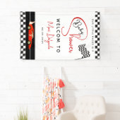 Race Car Boy Baby Shower Banner | Little Racer 横断幕 (インサイチュ)