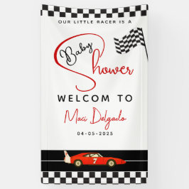 Race Car Boy Baby Shower Banner | Little Racer 横断幕