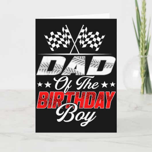 Race Car Dad Of The Birthday Boy Racing Family T C カード (正面)