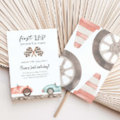 Race Car First Lap Around The Track Birthday 招待状