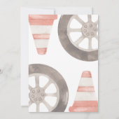 Race Car First Lap Around The Track Birthday 招待状 (裏面)