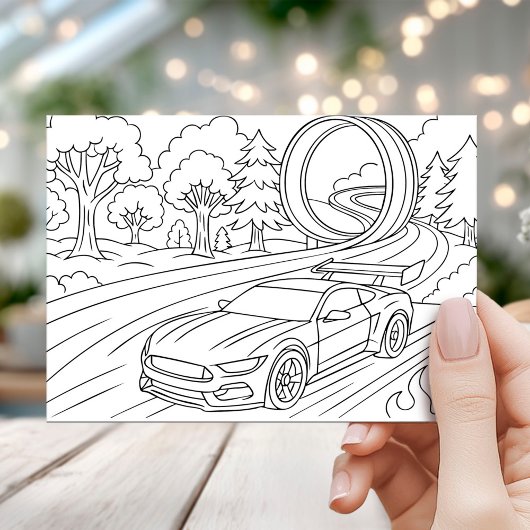 Race Car Fourth Birthday Party 招待状