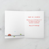 Race Car Kids Racing Track Happy Birthday カード (内部)