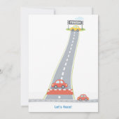 Race Car Racing Party Photo Boy Birthday 招待状 (裏面)