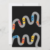 Race Car Rally Birthday Party 招待状 (裏面)