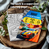 Race Car Speed Birthday Party 招待状