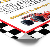Race Car Themed  Birthday Time Capsule Game ポスター (角)