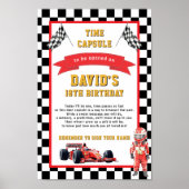 Race Car Themed  Birthday Time Capsule Game ポスター (正面)