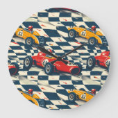 Race Car Themed Clock ラージ壁時計 (正面)