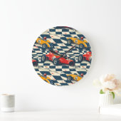 Race Car Themed Clock ラージ壁時計 (ホーム)