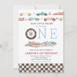 Race Card Birthday Invitation 招待状