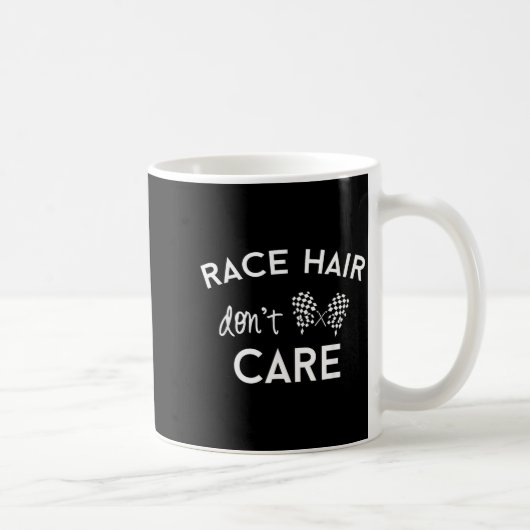 Race Hair Don't Care, Funny Girls Racing  コーヒーマグカップ (右)