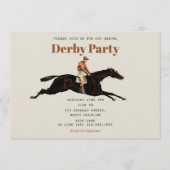 Race Horse Derby Party Equestrian Racing Birthday 招待状 (正面)