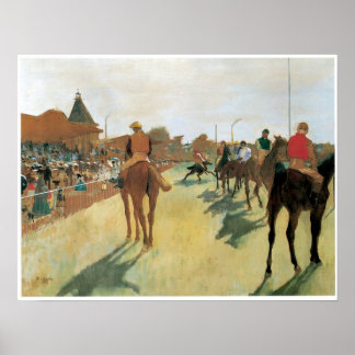 Race Horses Before the Stands, Degas ポスター