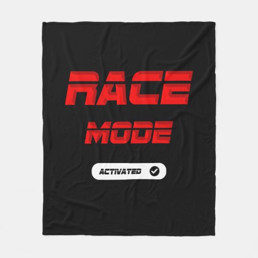 Race mode red フリースブランケット (正面)