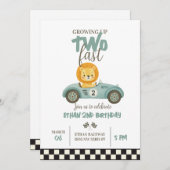 Race On Over – Car-Themed Birthday Invite 招待状 (正面/裏面)