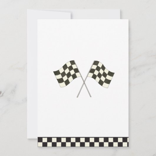 Race On Over – Car-Themed Birthday Invite 招待状 (裏面)