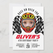 Race on Over Photo Birthdayパーティー 招待状 (正面)