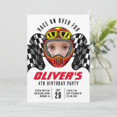 Race on Over Photo Birthdayパーティー 招待状 (スタンド正面)