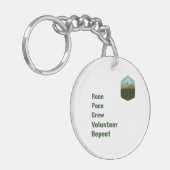 Race Pace Crew Volunteer Repeat キーホルダー (正面左)