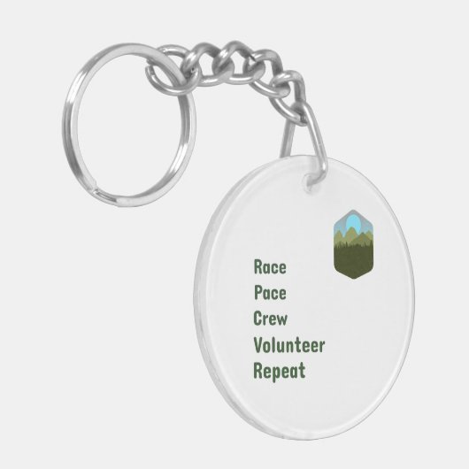 Race Pace Crew Volunteer Repeat キーホルダー (正面左)