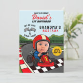 Race to Celebrate! Custom 1st Birthday 招待状 (スタンド正面)