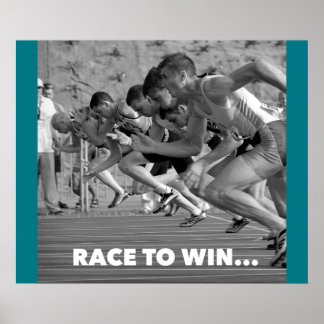 Race to Win - やる気を起こさせるランニングPoster ポスター