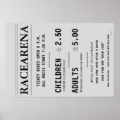 RACEARENA TICKET OFFICE BILL DANBURY FAIR POSTER 2 ポスター (正面)