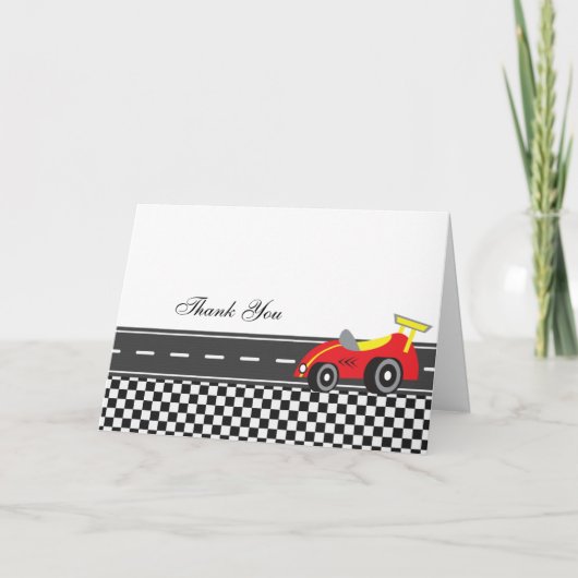 Racecarありがとう サンキューカード (正面)