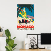 Racecar Art Monaco Racing Poster 1932 Print ポスター (ホームオフィス)