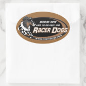 RacerDogsオリジナルロゴデカール 楕円形シール (バッグ)
