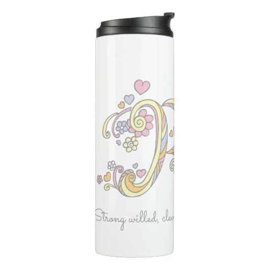 Rachael name meaning decorative letter R タンブラー (回転左)