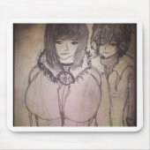 Rachealビッグ胸マンガアニメガール マウスパッド (正面)