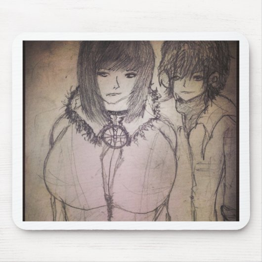 Rachealビッグ胸マンガアニメガール マウスパッド (正面)