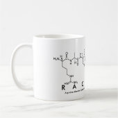 Rachealペプチド名mug コーヒーマグカップ (左)