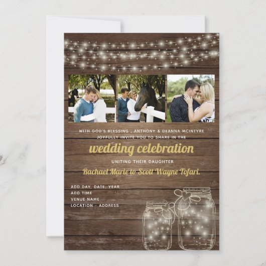 Rachel – お客様の編集 招待状 (正面)