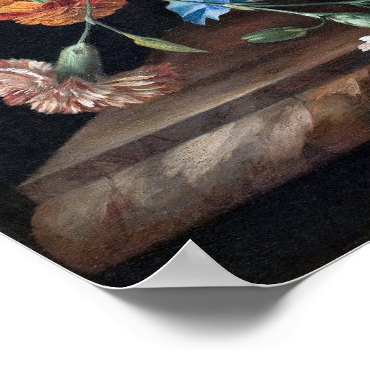 Rachel Ruysch静物花 ポスター (角)