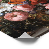 Rachel Ruysch – ガラス瓶の花 ポスター (角)