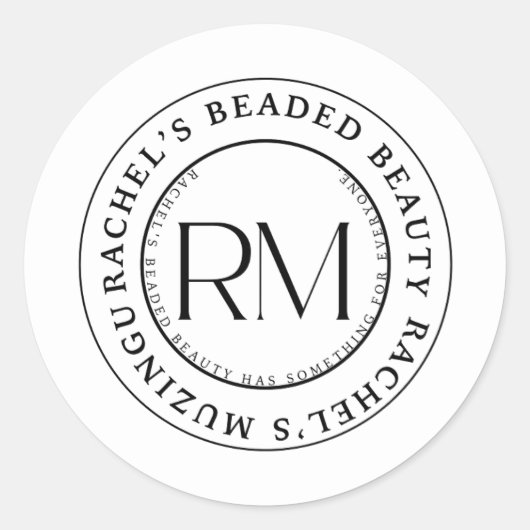 Rachel’s Beaded Beauty Stickers ラウンドシール (正面)