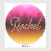 Rachel Vorname Name golden pink Aufkleber Sticker シール (シート)
