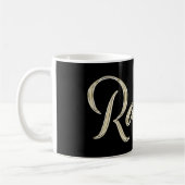 Rachel white gold Handwriting Tasse Kaffeetasse コーヒーマグカップ (左)