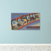 Racine, Wisconsin – 大文字場面 キャンバスプリント (インサイチュ (ウッドフロア))