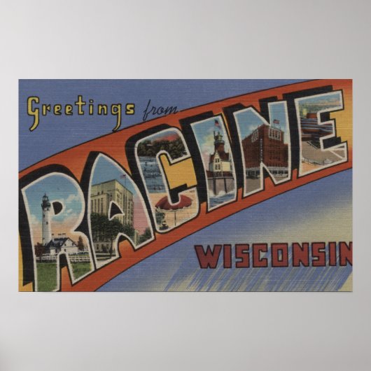 Racine, Wisconsin – 大文字場面 ポスター (正面)