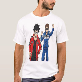 Racing Anime Style T-Shirt - Cool Streetwear  Tシャツ