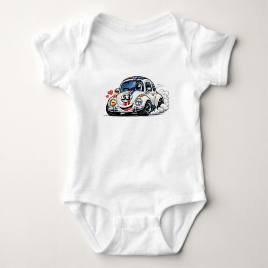 Racing Beetle Baby Bodysuit ベビーボディスーツ (正面)